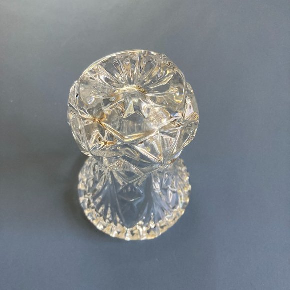 Vintage Depression Glass/Crystal Candlestick Holder 3" - Picture 3 of 4